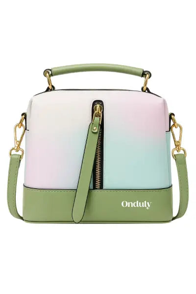 Bolso Onduly ®Dus Multicolor, cuero, correa de Hombro incluido, Cremallera Reforzada